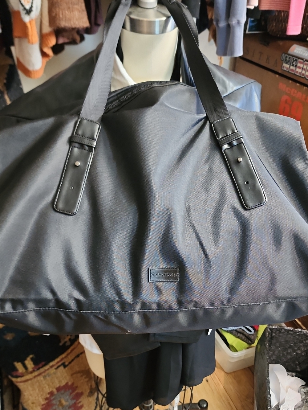 VERSACE NYLON TOTE